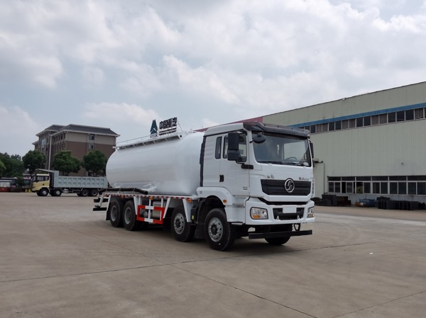 8x4陜汽德龍M3000系列SGZ5311GFLSX6型粉罐車|18立方油田專用下灰罐車（上置空壓機(jī)）