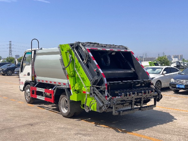 江淮康鈴【可上藍牌】4立方壓縮垃圾車｜掛桶垃圾車｜小區(qū)生活垃圾收集車