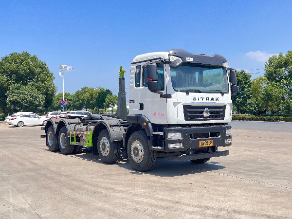 重汽汕德卡8x4鉤臂車｜SGZ5310ZXXZZ6型車廂可卸式垃圾車｜移動式壓縮垃圾站轉(zhuǎn)運車｜垃圾轉(zhuǎn)運車